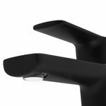Monomando Corto Para Lavabo "Lucent" Negro / Cromo