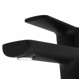 Monomando Corto Para Lavabo "Lucent" Negro / Cromo