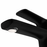 Monomando Corto Para Lavabo "Lucent" Negro Mate
