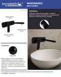 Monomando Empotrar para Lavabo "Lucent" Negro Mate