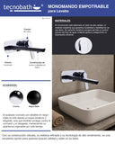 Monomando Empotrar para Lavabo "Lucent" Negro / Cromo