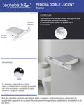 Percha Doble "Lucent" Cromo