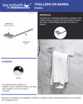Toallero Corto "Lucent" Cromo