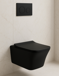 Paquete de WC Suspendido "Ámsterdam" Negro Glossy