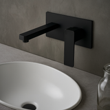 Monomando Empotrable para Lavabo "Row" Negro Mate