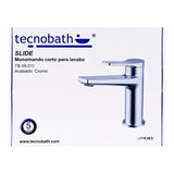 Monomando Corto Para Lavabo Slide" Cromo