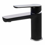 Monomando Corto Para Lavabo "Lucent" Negro / Cromo