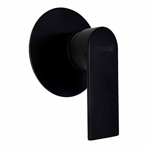 Monomando Empotrable De Regadera "Lucent" Negro Mate
