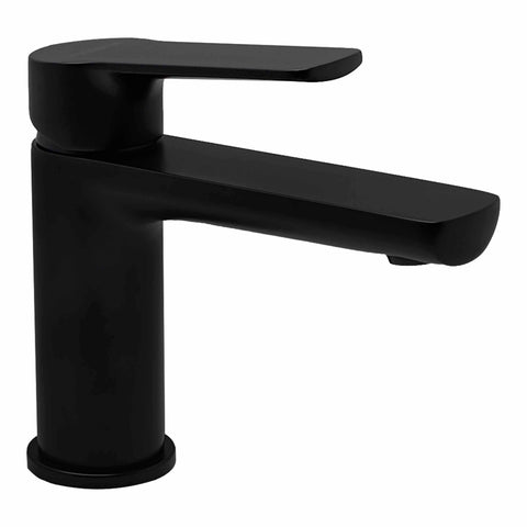 Monomando Corto Para Lavabo "Lucent" Negro Mate