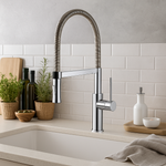 Monomando De Cocina Gourmet Flexible Cromo