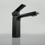 Monomando Corto para Lavabo "Row" Negro Mate