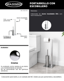 Portarrollo Con Escobillero Base de Piso Cromo - Wasser