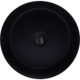 Lavabo Redondo Cerámico Negro Mate