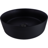 Lavabo Redondo Cerámico Negro Mate