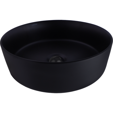 Lavabo Redondo Cerámico Negro Mate
