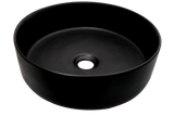 Lavabo redondo cerámico acabado negro