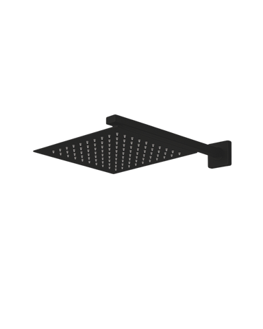 Regadera Cuadrada, Incluye Brazo de 40cm "Row" Negro Mate