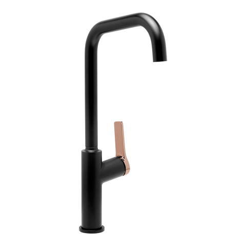 Monomando para Cocina "Slide" Negro Mate +Maneta Negro Mate