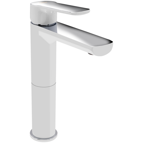 Monomando Alto para Lavabo "Lucent" Blanco / Cromo