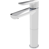 Monomando Alto para Lavabo "Lucent" Blanco / Cromo