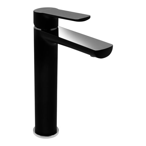 Monomando Alto para Lavabo "Lucent" Negro / Cromo