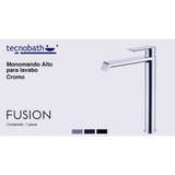 Monomando Alto "Fusion" Cromo