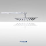 Regadera Cuadrada, Incluye Brazo de 40cm "Row" Cromo