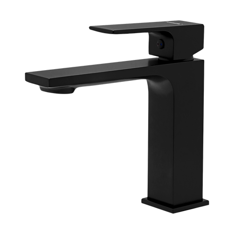 Monomando Corto para Lavabo "Row" Negro Mate