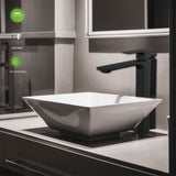 Monomando Alto para Lavabo "Row" Negro Mate