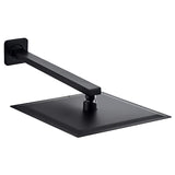 Regadera Cuadrada, Incluye Brazo de 40cm "Row" Negro Mate