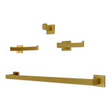 Set de 4 Accesorios "Row" Brushed Gold