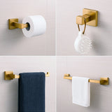 Set de 4 Accesorios "Row" Brushed Gold