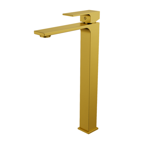 Monomando Alto para Lavabo "Row" Brushed Gold