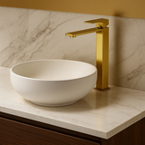 Monomando Alto para Lavabo "Row" Brushed Gold