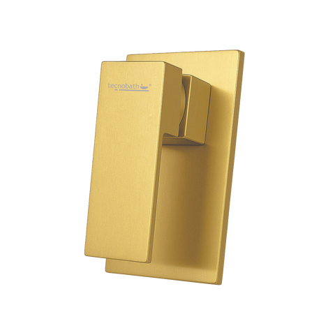 Monomando Empotrable para Regadera "Row" Brushed Gold