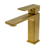 Monomando Corto para Lavabo "Row" Brushed Gold