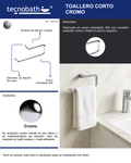 Toallero Corto 40cm Para Lavabo Cromo