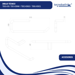Toallero Corto 40cm Para Lavabo Cromo