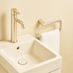 Toallero Corto 40cm Para Lavabo Champagne Gold