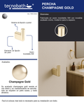 Percha Para Baño Champagne Gold
