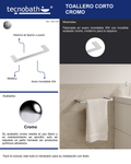 Toallero Corto 40cm Para Lavabo Cromo