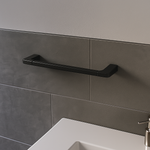 Toallero Corto 40cm Para Lavabo Negro Mate