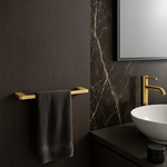 Toallero Corto 40cm Para Lavabo Brushed Gold