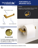 Portarollos Brushed Gold