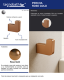 Percha Para Baño Rose Gold
