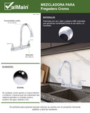 Mezcladora De Cocina 8" ABS Cromo