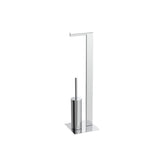 Portarrollo Con Escobillero Base de Piso Cromo - Wasser