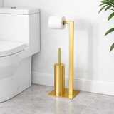 Portarrollo Con Escobillero Base de Piso Brushed Gold - Wasser