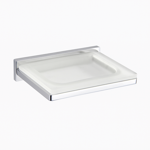 Jabonera De Vidrio Satinado "Geometric" - Tecnobath
