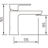 Monomando para lavabo SELENE